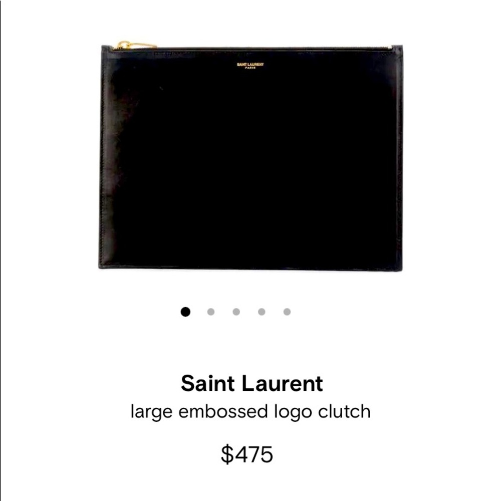 SAINT LAURENT black clutch used good condition